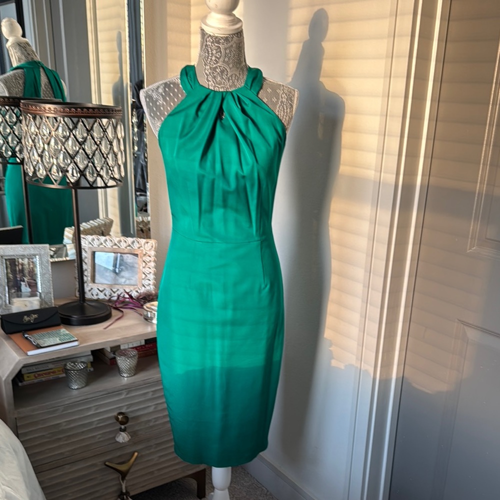Coast emerald green halter Midi Dress